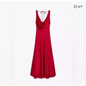 Zara- ZW COLLECTION SATIN LONG DRESS SIZE M